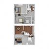 3 bedroom 1 bathroom floor plan a 3 bedroom 1 bathroom floor plan a at The Life at Green Arbor, Columbus, Ohio